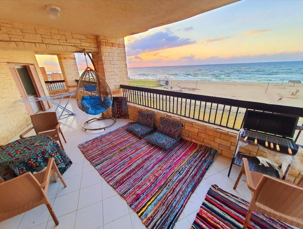 Photo #1 of Hotel appartment sea view free wifi 3 bedrooms 2 full bathrooms 4th floor Bellevue village agami alexandria families are preferred available all year days with 5 heavy blankets in سوق الترك, Egypt