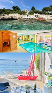 Photo #4 of Luxury Seaside Villa with a classic Mediterranean Olive Garden, a fully equipped Professional Kitchen, Pool, Sauna, Padle Boards and Canoe - Miolin Beach House in Okrug Gornji, Croatia