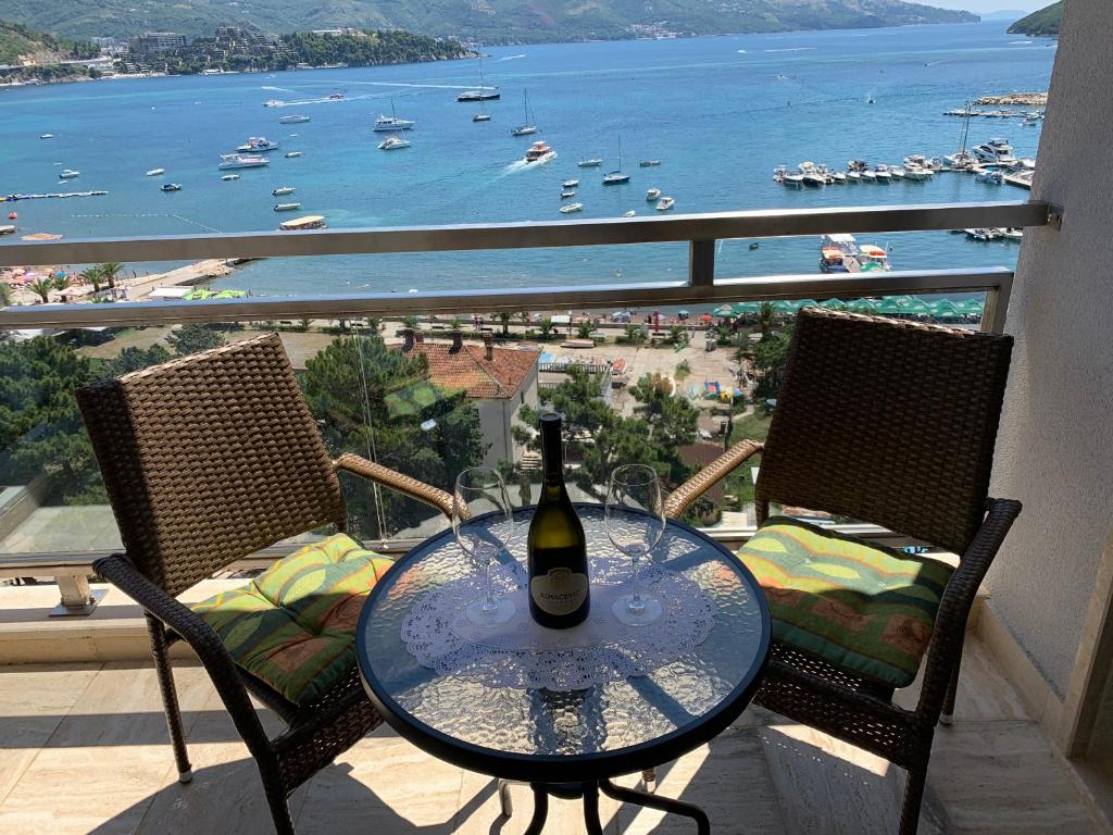 Photo #1 of Panoramic sea view 3-bedroom apartment 50 m from the sea in Budva, Montenegro