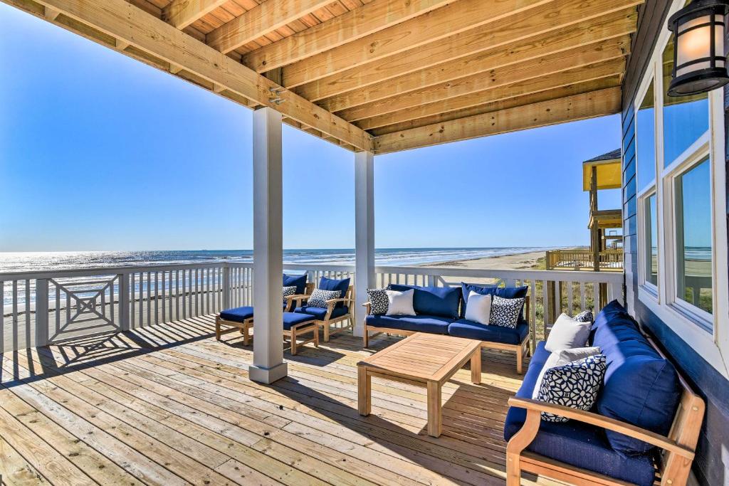 Photo of Deck and Ocean Views Beachfront Home in Freeport in Surfside Beach, TX