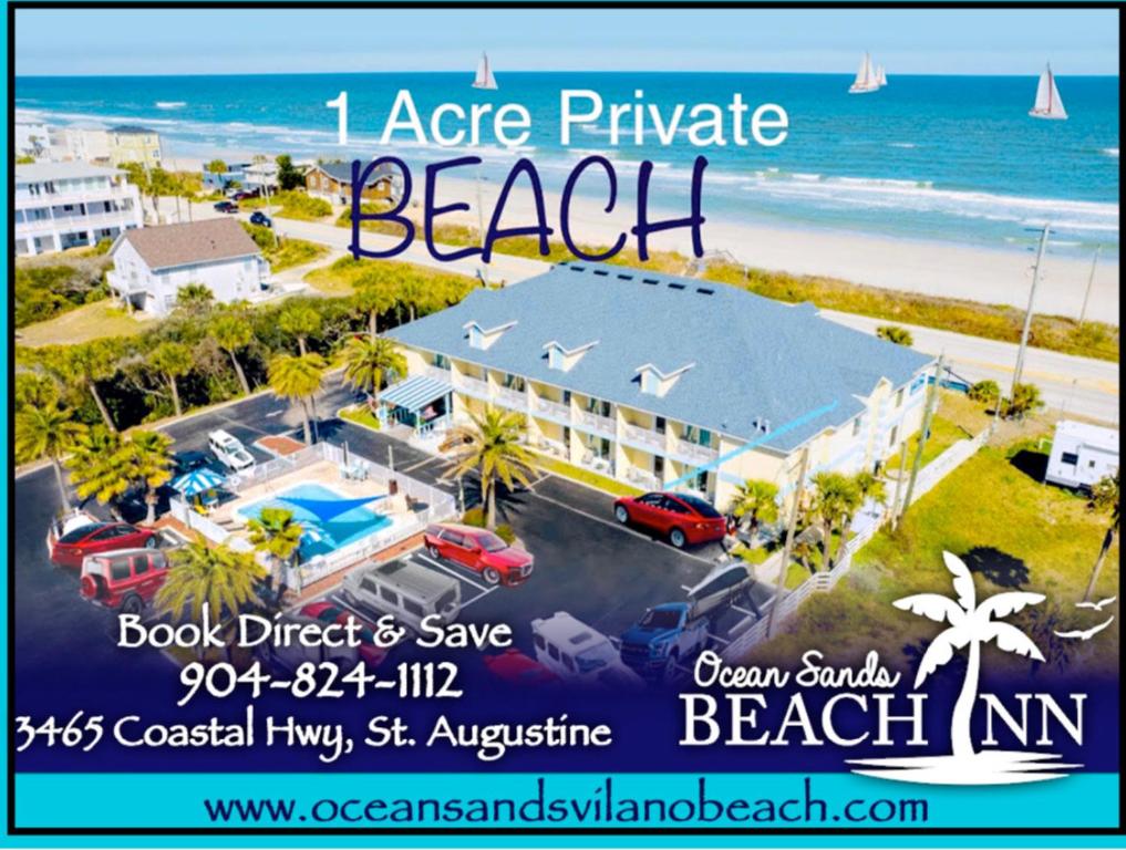 Photo of Ocean Sands Beach Boutique Inn-1 Acre Private Beach-St Augustine Historic-2 Miles-Shuttle with Downtown Tour-HEATED Salt Water Pool until 420AM-Popcorn-Cookies-New 4k USD Black Beds- 69 Item Breakfast-Eggs-Bacon-Starbucks- Free Laundry- #904-799-SAND in St Augustine, FL
