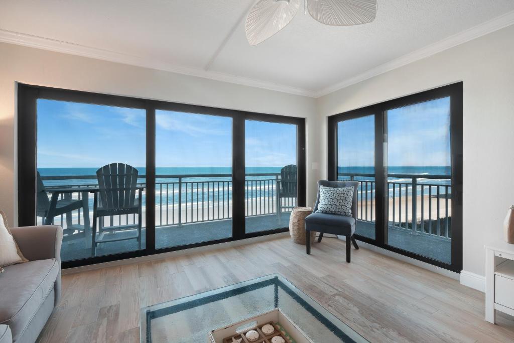 Photo of Oceanfront with pool & beach access located on the no-drive beach! in New Smyrna Beach, FL
