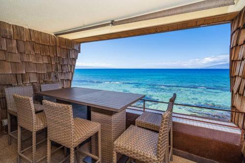 Photo #3 of Modern-Rustic Beach Renovation Direct Oceanfront Penthouse in Napili Honokowai, HI