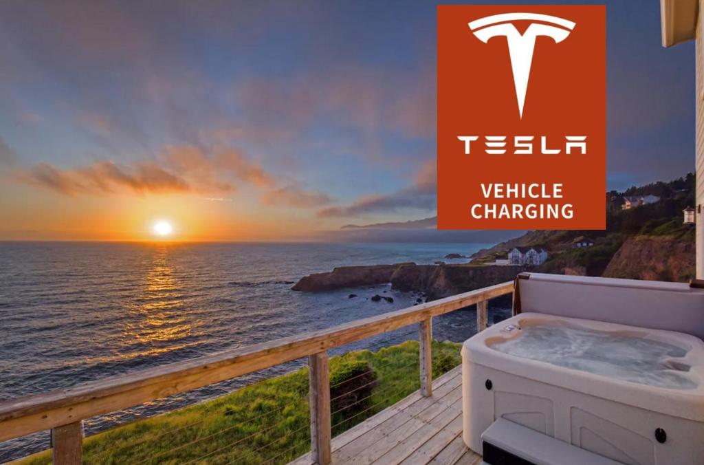 Photo of Exquisite Oceanview! by OceanviewHotTubs Oceanfront! Shelter Cove, CA Tesla EV station in Whitethorn, CA