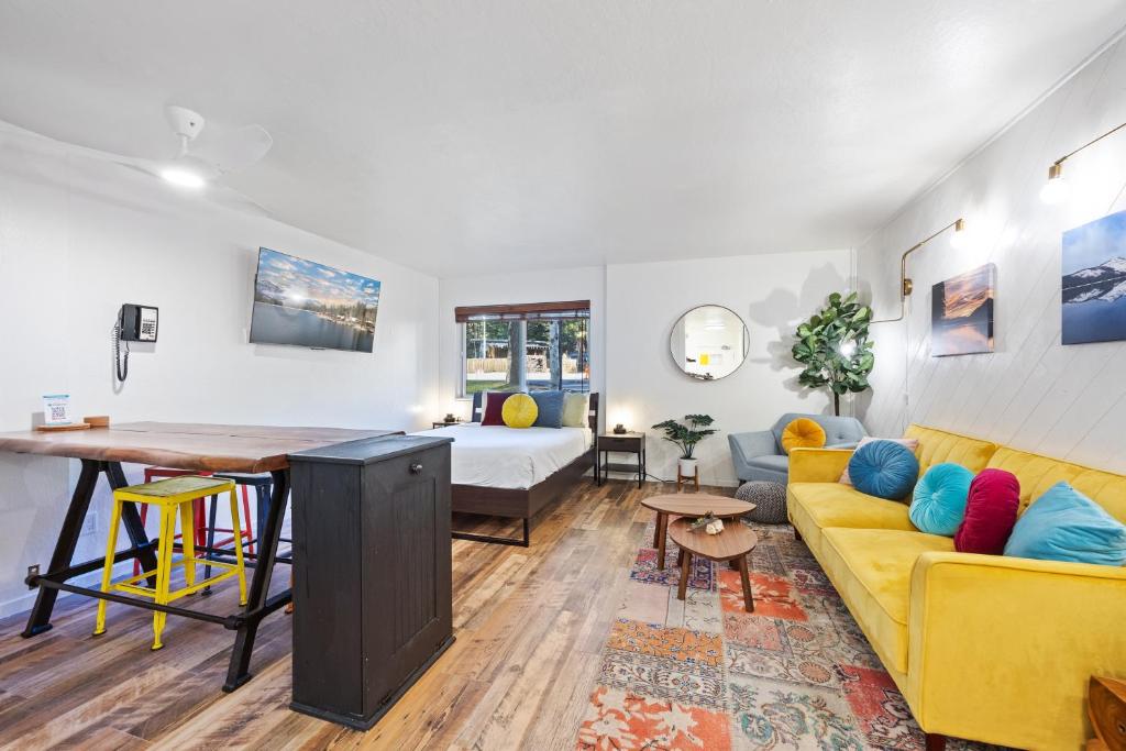 Photo of Striking Queen Deluxe Studio w/Kitchenette #114 at Donner Lake Village in Truckee, CA