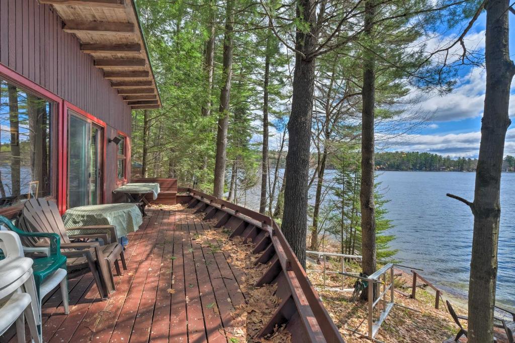 Photo of Lakefront Hartford Cabin with Canoe and Boat Ramp in Hartford, ME