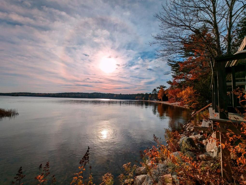 Photo of Back of the Moon Lakefront Camp family watersports fire pit 1 dog beach sleeps 8 in Sullivan, ME