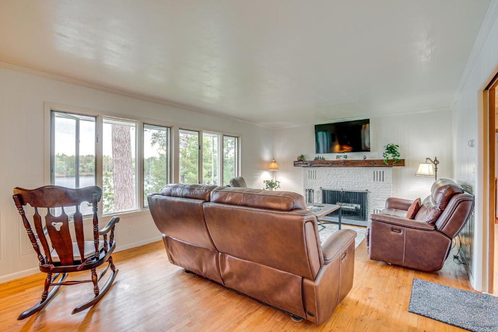 Photo of Lakefront Home with Fire Pit in Eagle River in Eagle River, WI