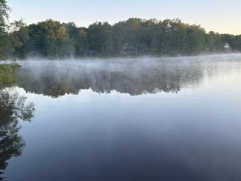 Photo of Peaceful Pocono Lakefront, beach, pools, firepit, pets in Tobyhanna Township, PA