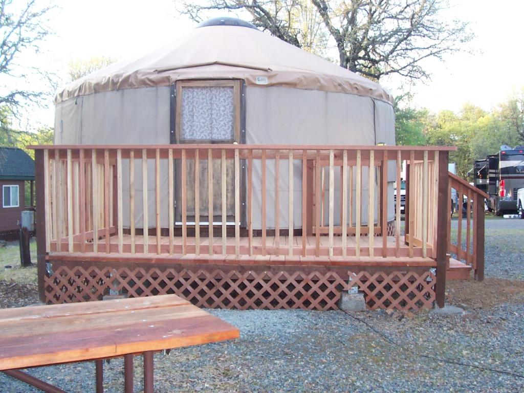 Photo of Lake of the Springs Camping Resort Yurt 6 in Oregon House, CA