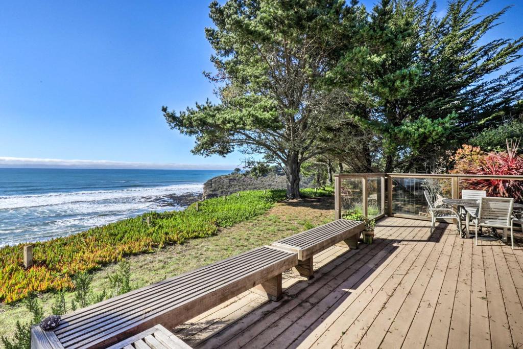 Photo #1 of Oceanfront Point Arena House with Lovely Deck! in Point Arena, CA