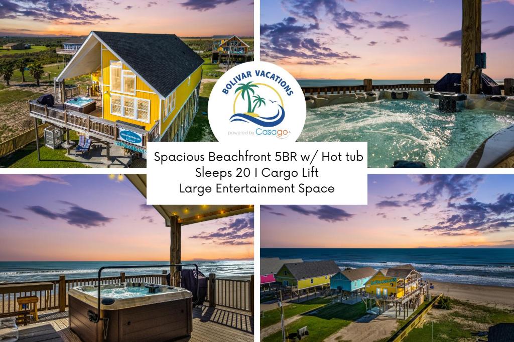Photo #1 of Shenanigans! Beachfront & HotTub in Bolivar Peninsula, TX